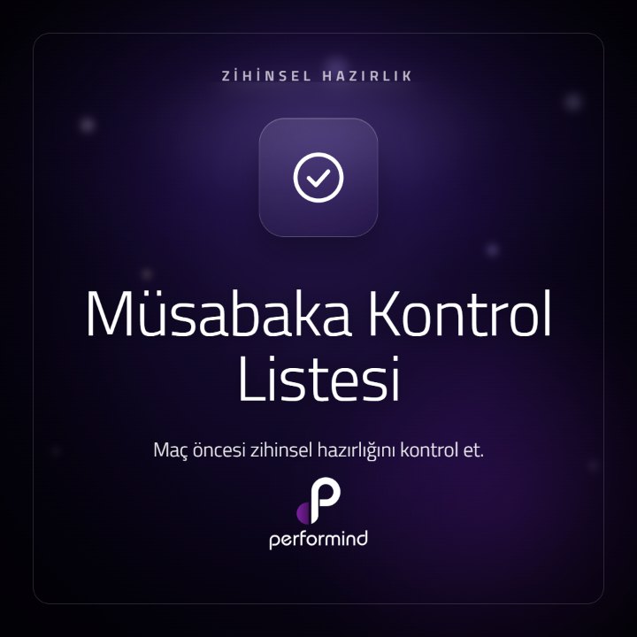 Müsabaka Kontrol Listesi